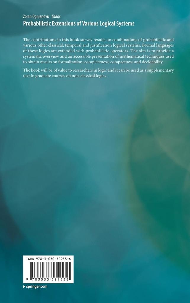 Weitere Ansicht: Probabilistic Extensions of Various Logical Systems