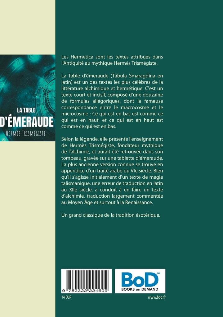 Weitere Ansicht: La Table d'émeraude | Hermès Trismégiste