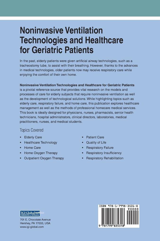 Weitere Ansicht: Noninvasive Ventilation Technologies and Healthcare for Geriatric Patients