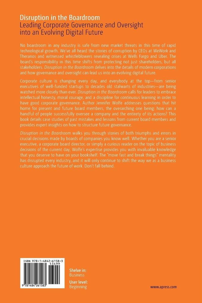 Weitere Ansicht: Disruption in the Boardroom | Jennifer C. Wolfe