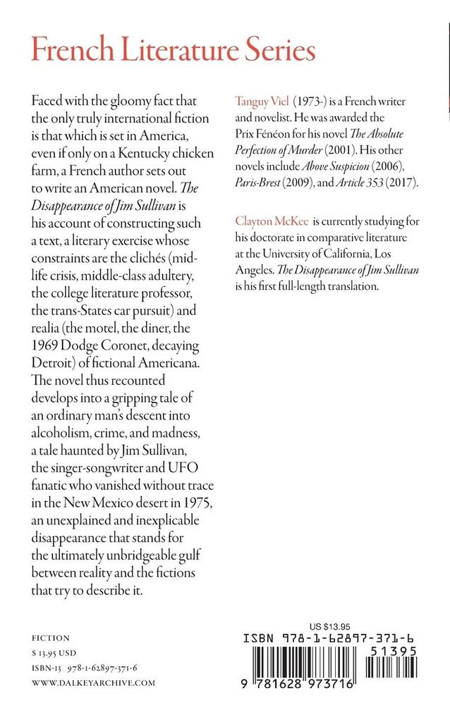 Weitere Ansicht: The Disappearance of Jim Sullivan | Tanguy Viel