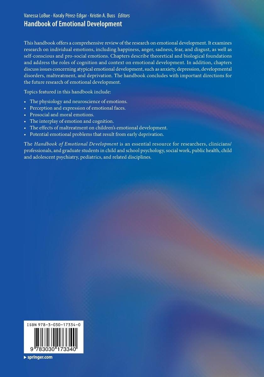 Weitere Ansicht: Handbook of Emotional Development