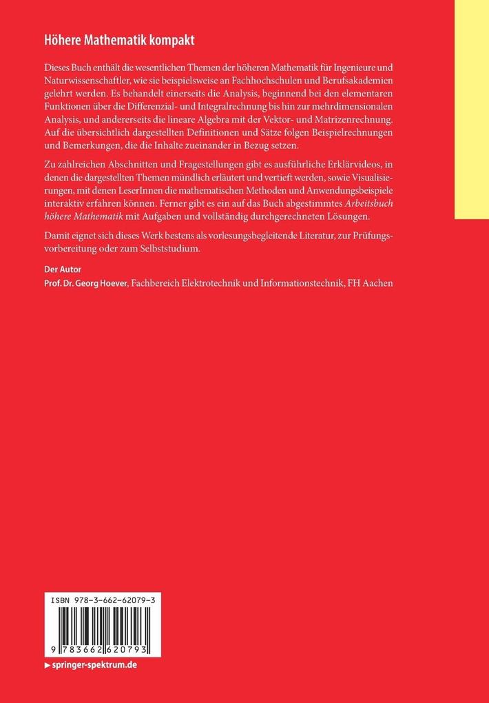 Weitere Ansicht: Höhere Mathematik kompakt | Georg Hoever