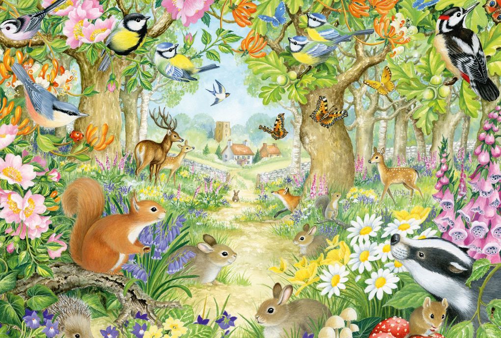 Weitere Ansicht: Tiere im Wald. Puzzle 100 Teile