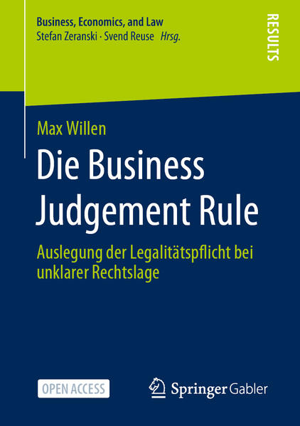 Produktbild: Die Business Judgement Rule | Max Willen