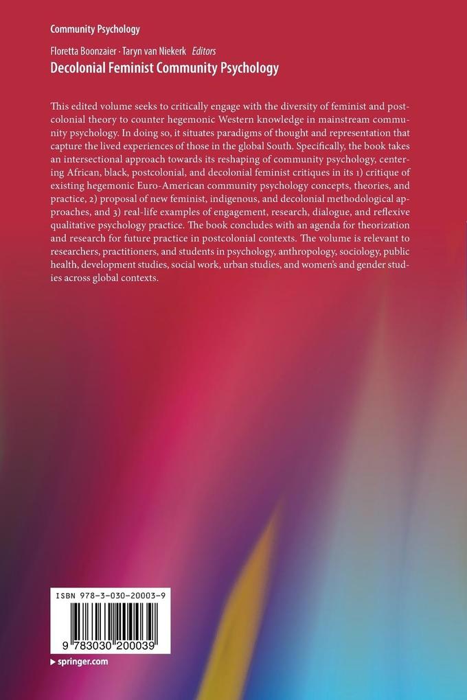 Weitere Ansicht: Decolonial Feminist Community Psychology