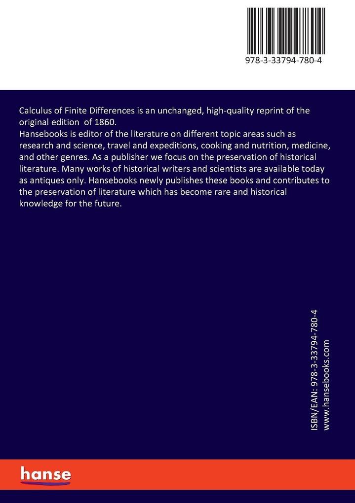 Weitere Ansicht: Calculus of Finite Differences | George Boole