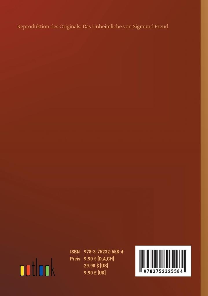 Weitere Ansicht: Das Unheimliche | Sigmund Freud