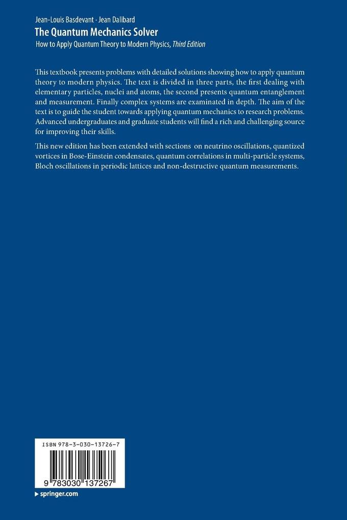 Weitere Ansicht: The Quantum Mechanics Solver | Jean-Louis Basdevant, Jean Dalibard
