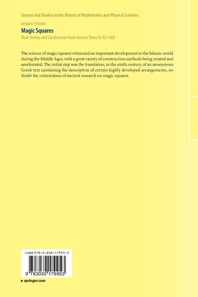 Weitere Ansicht: Magic Squares | Jacques Sesiano