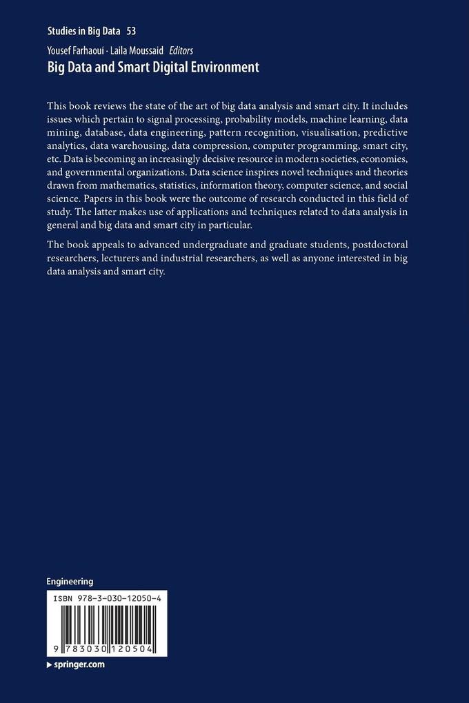 Weitere Ansicht: Big Data and Smart Digital Environment