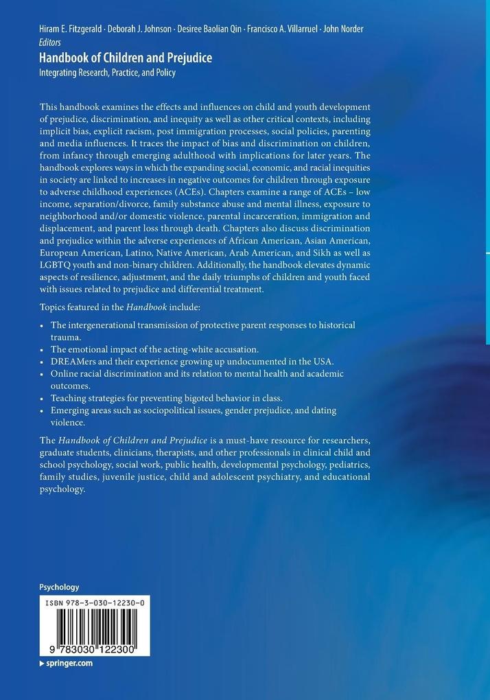 Weitere Ansicht: Handbook of Children and Prejudice