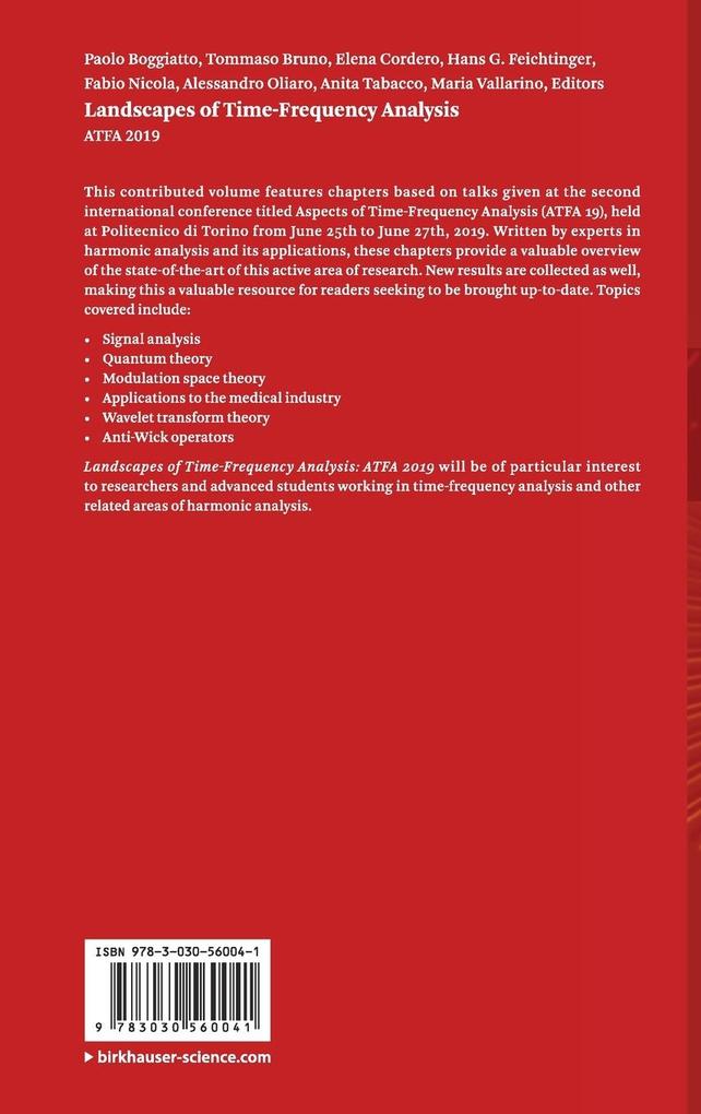 Weitere Ansicht: Landscapes of Time-Frequency Analysis