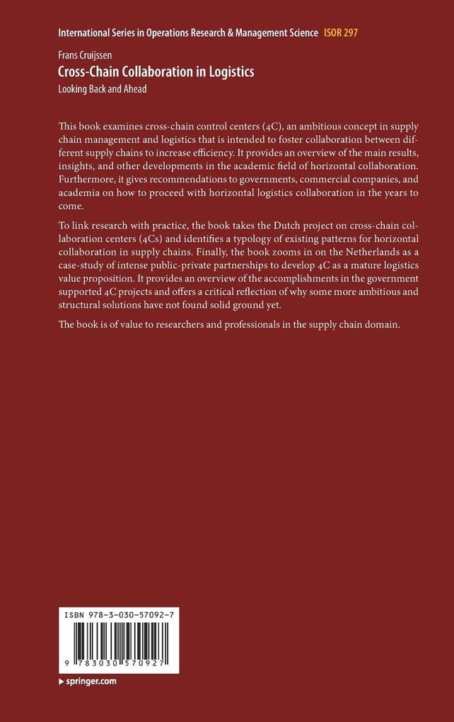 Weitere Ansicht: Cross-Chain Collaboration in Logistics | Frans Cruijssen