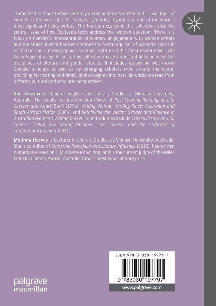 Weitere Ansicht: Reading Coetzee's Women