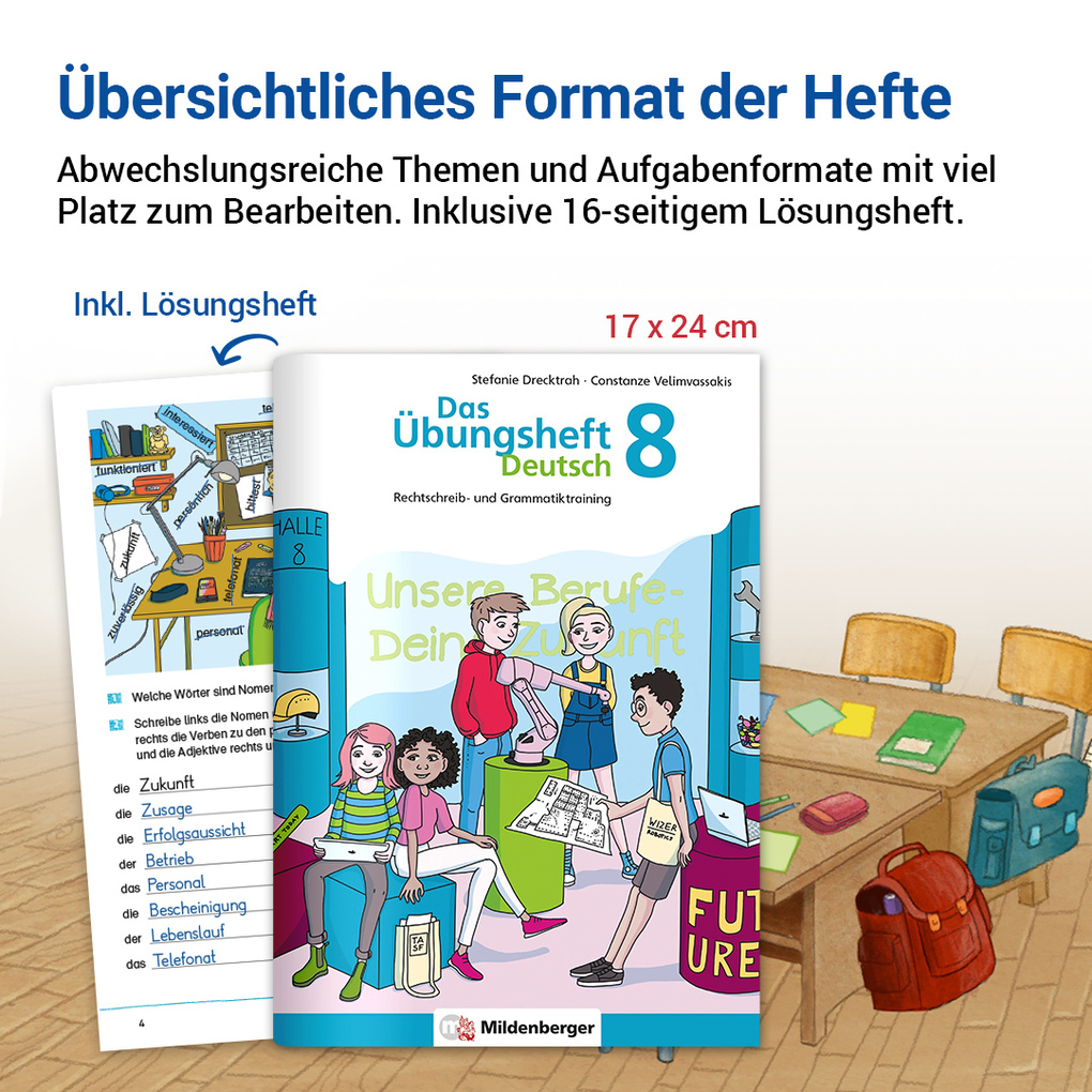 Weitere Ansicht: Das Übungsheft Deutsch 8 | Stefanie Drecktrah, Constanze Velimvassakis