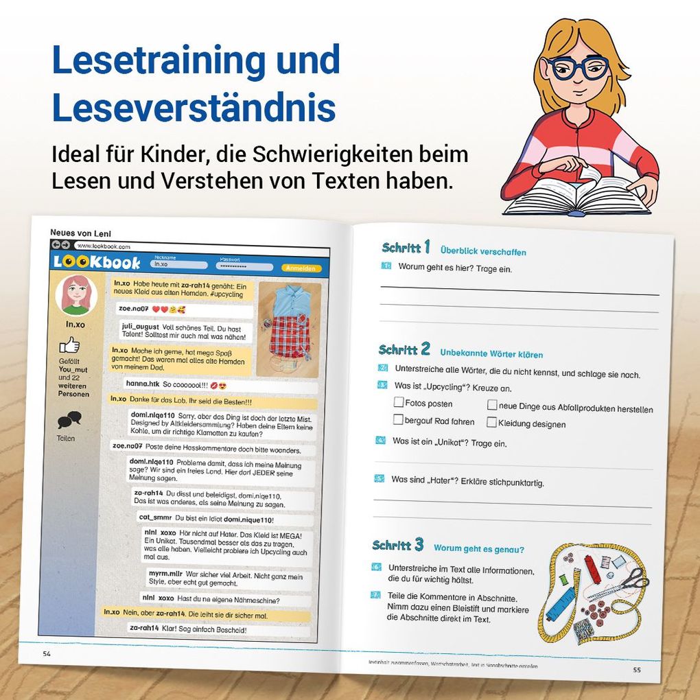 Weitere Ansicht: Das Übungsheft Lesen 8 | Sabine Stehr