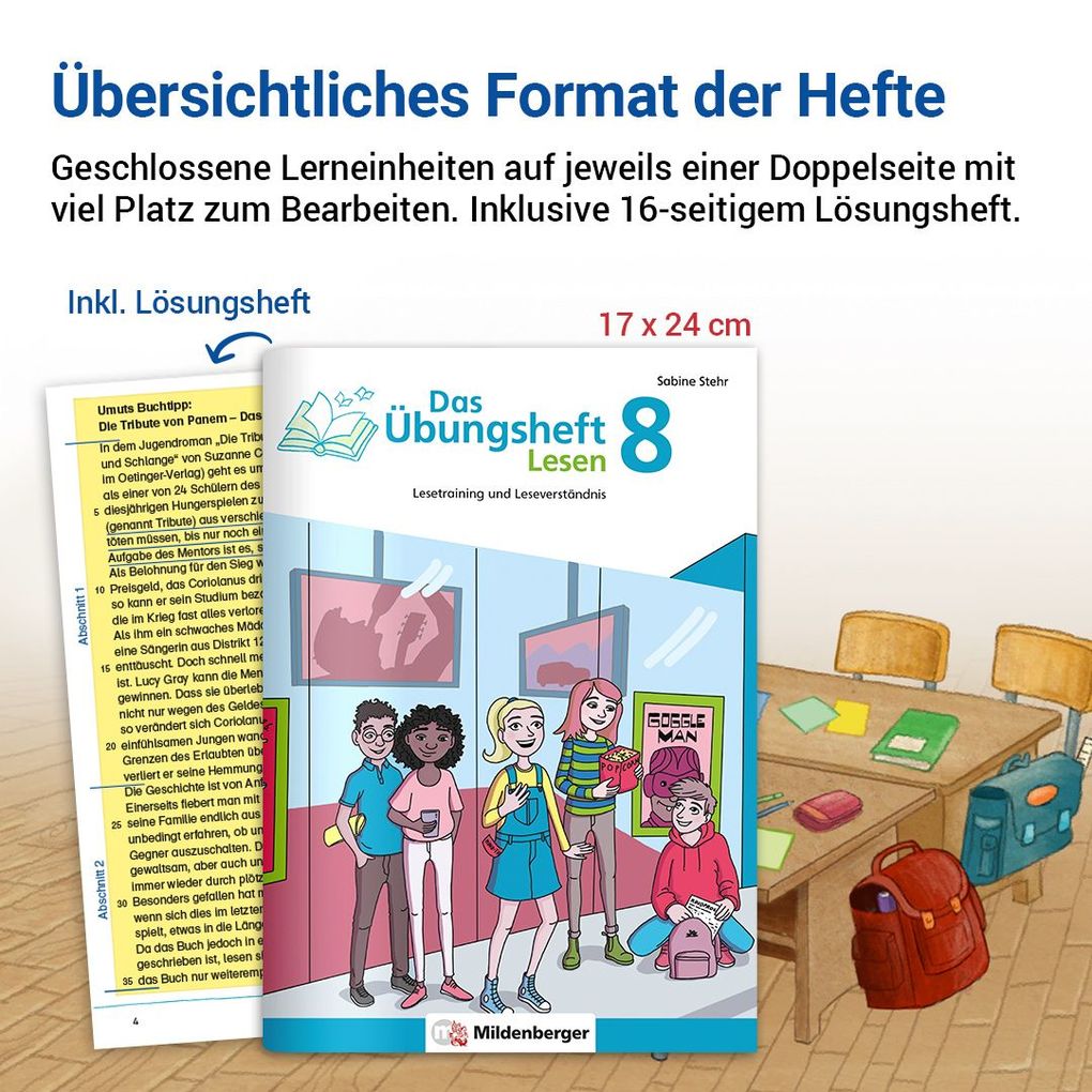 Weitere Ansicht: Das Übungsheft Lesen 8 | Sabine Stehr