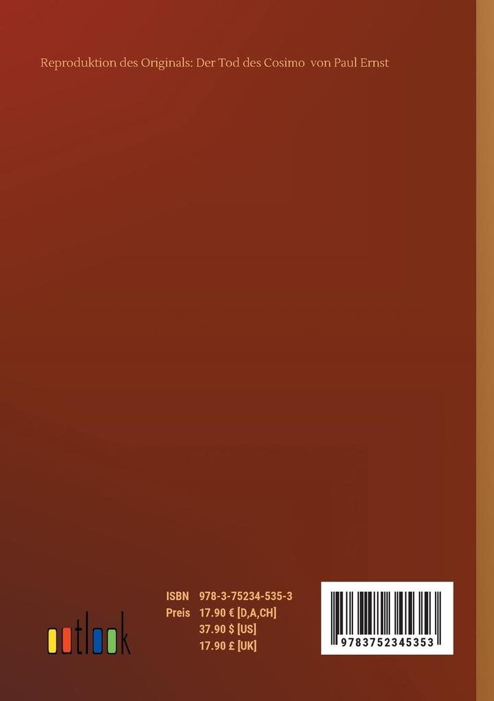 Weitere Ansicht: Der Tod des Cosimo | Paul Ernst