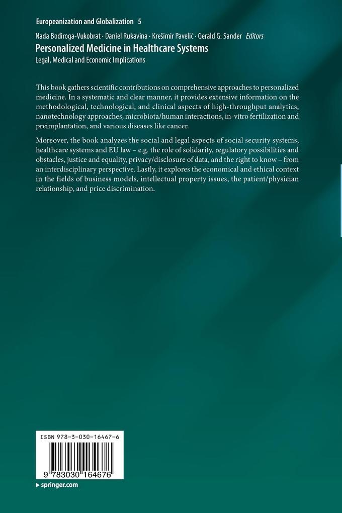 Weitere Ansicht: Personalized Medicine in Healthcare Systems