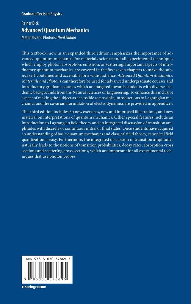 Weitere Ansicht: Advanced Quantum Mechanics | Rainer Dick
