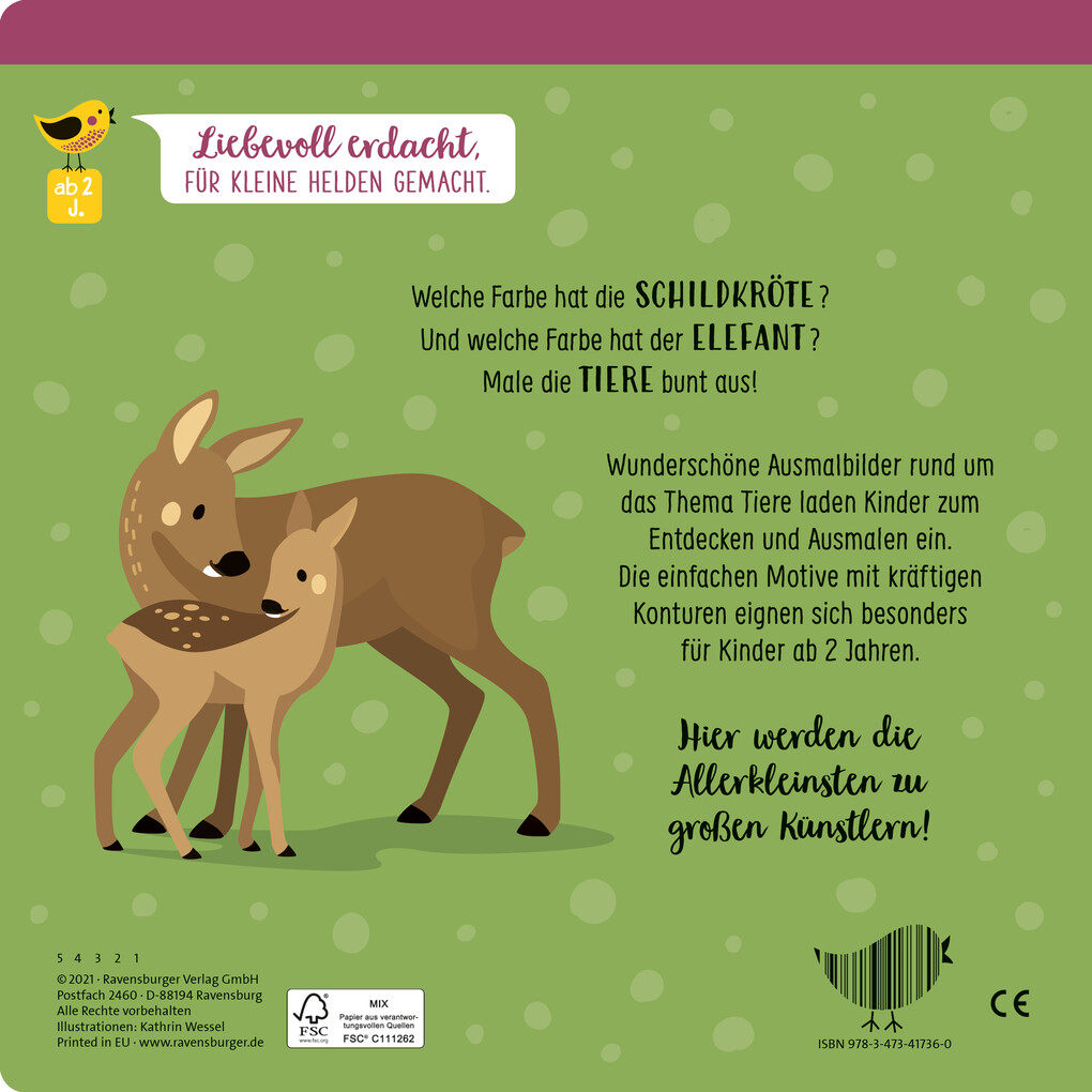 Weitere Ansicht: Edition Piepmatz: Mein allererster Malblock - Tiere