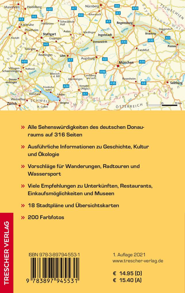 Weitere Ansicht: TRESCHER Reiseführer Donau | Sabine Herre