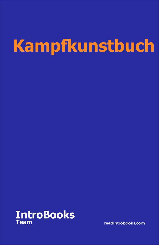 Produktbild: Kampfkunstbuch | IntroBooks Team