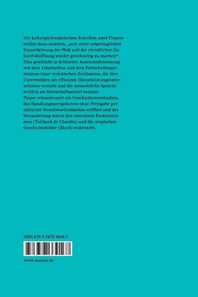 Weitere Ansicht: Werke / Kulturphilosophische Schriften | Josef Pieper