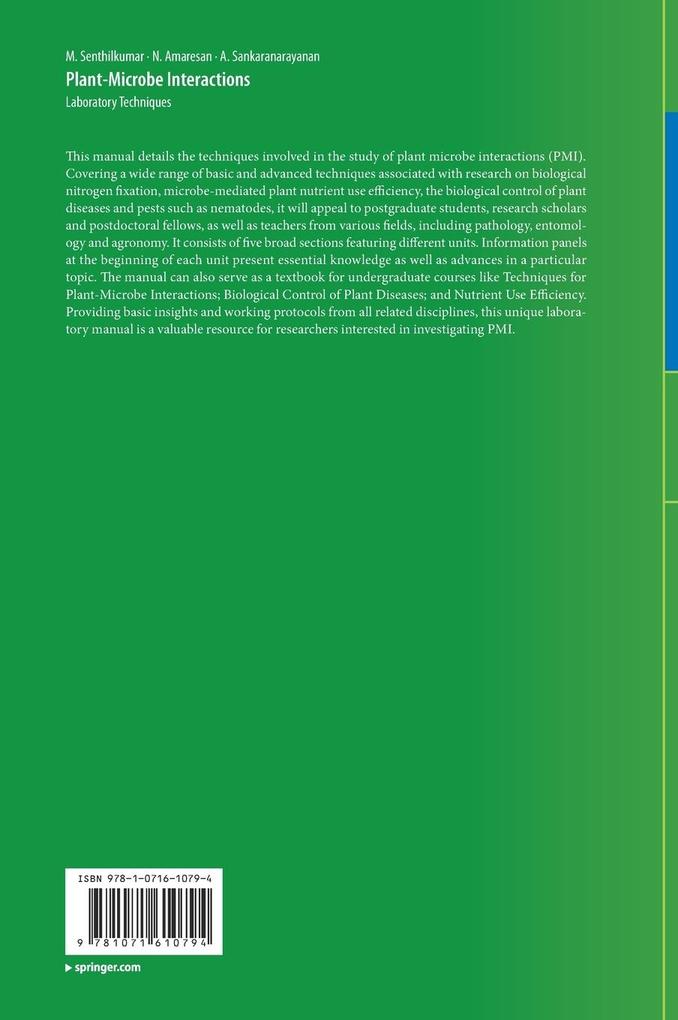 Weitere Ansicht: Plant-Microbe Interactions | M. Senthilkumar, N. Amaresan, A. Sankaranarayanan