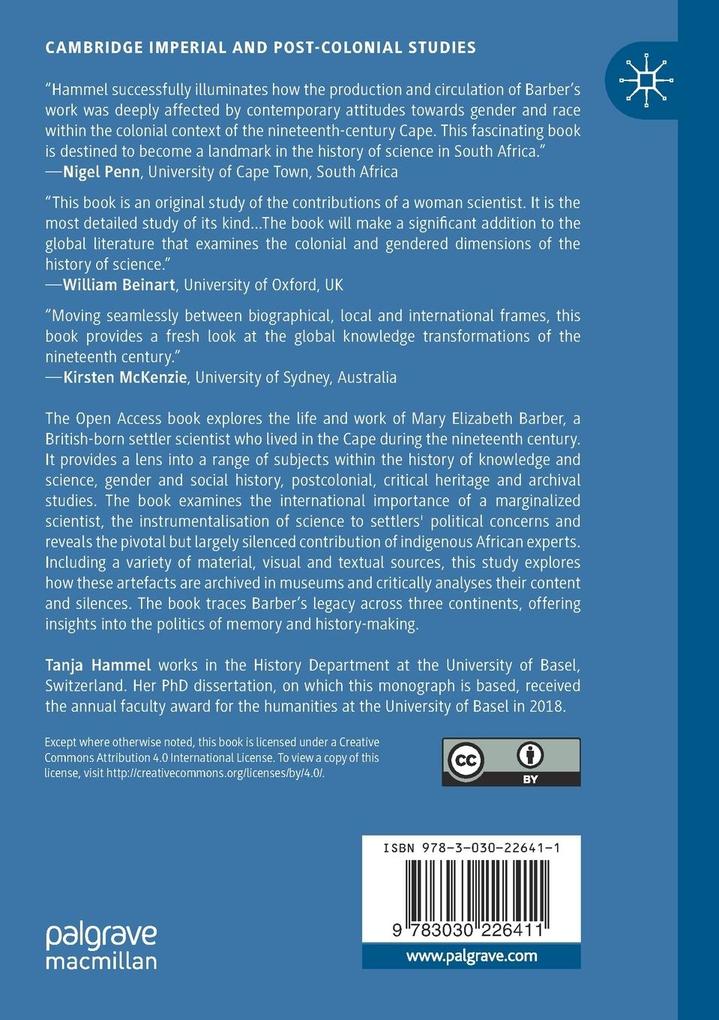 Weitere Ansicht: Shaping Natural History and Settler Society | Tanja Hammel