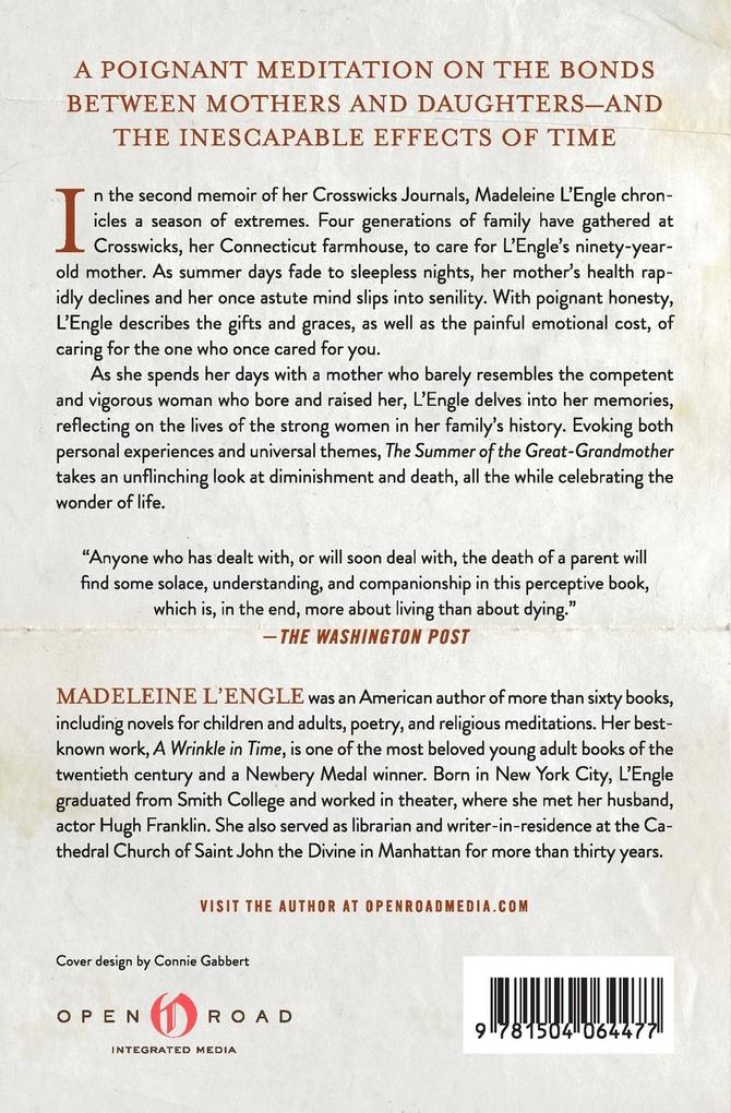 Weitere Ansicht: The Summer of the Great-Grandmother | Madeleine L'Engle
