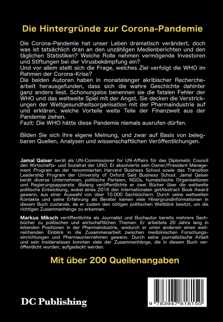 Weitere Ansicht: Covid-19: Falsche Pandemie | Markus Miksch, Jamal Qaiser
