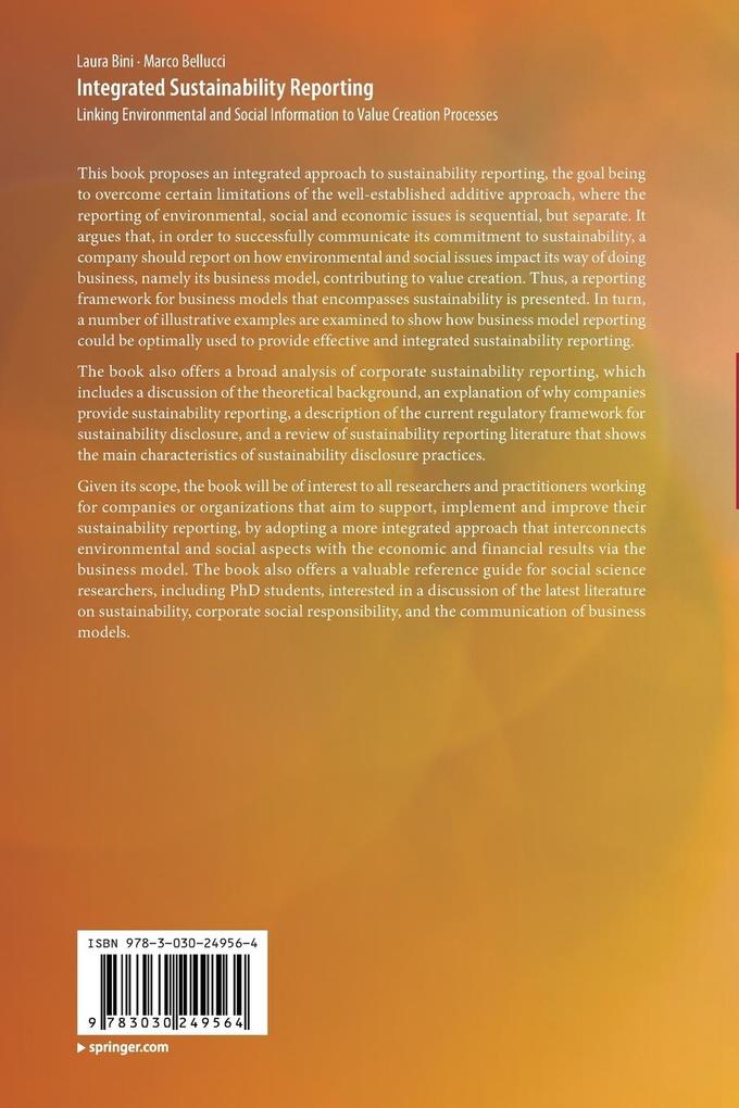 Weitere Ansicht: Integrated Sustainability Reporting | Laura Bini, Marco Bellucci