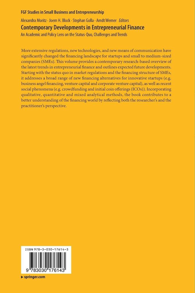Weitere Ansicht: Contemporary Developments in Entrepreneurial Finance