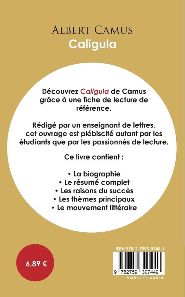 Weitere Ansicht: Fiche de lecture Caligula (Étude intégrale) | Albert Camus