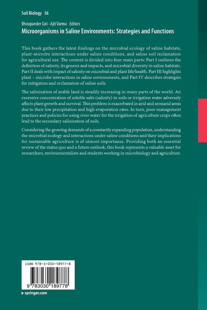 Weitere Ansicht: Microorganisms in Saline Environments: Strategies and Functions