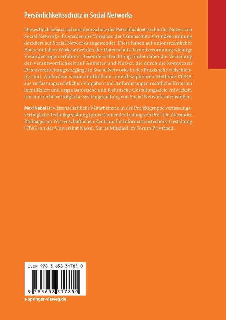 Weitere Ansicht: Persönlichkeitsschutz in Social Networks | Maxi Nebel