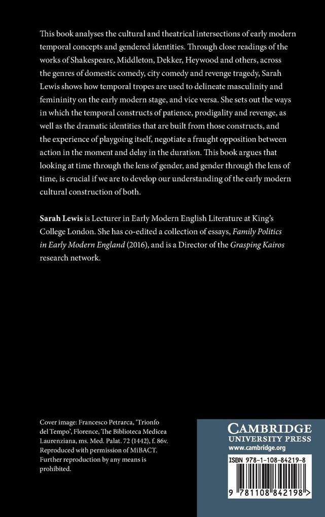 Weitere Ansicht: Time and Gender on the Shakespearean Stage | Sarah Lewis
