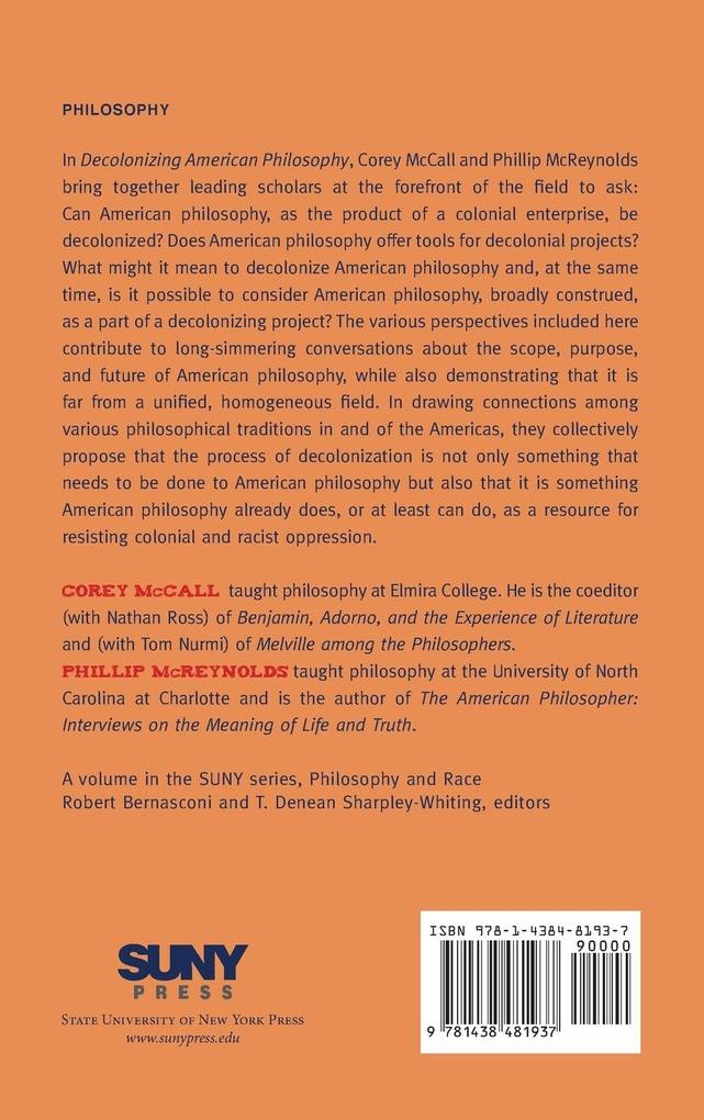 Weitere Ansicht: Decolonizing American Philosophy