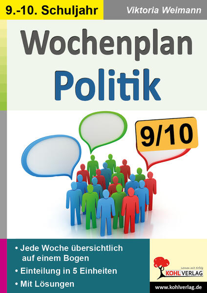 Produktbild: Wochenplan Politik / Klasse 9-10 | Viktoria Weimann