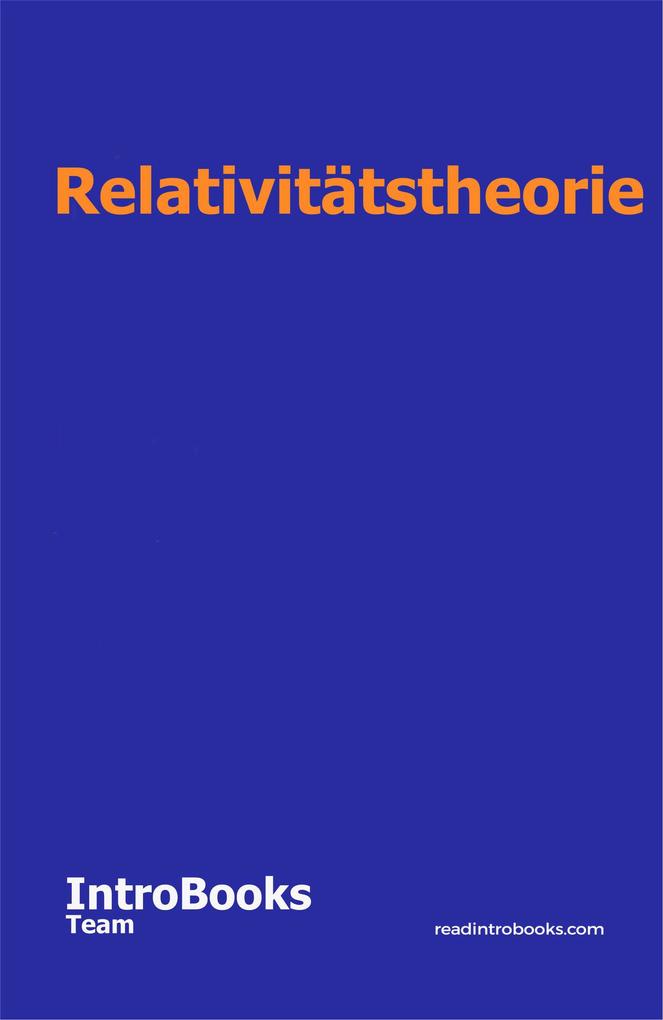 Produktbild: Relativitätstheorie | IntroBooks Team