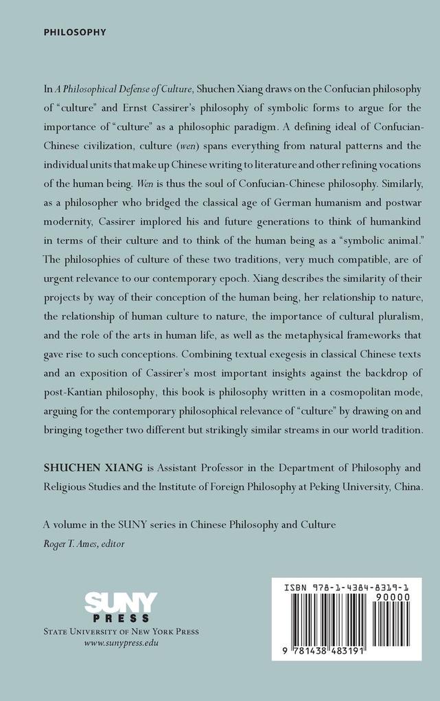 Weitere Ansicht: A Philosophical Defense of Culture | Shuchen Xiang