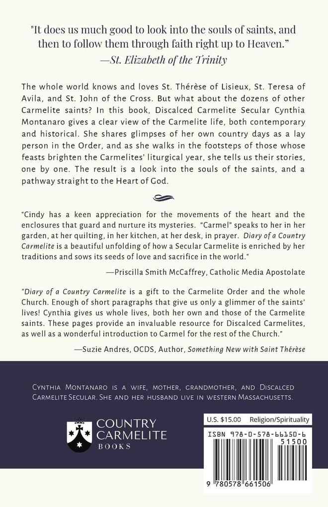 Weitere Ansicht: Diary of a Country Carmelite | Cynthia A. Montanaro, Tbd