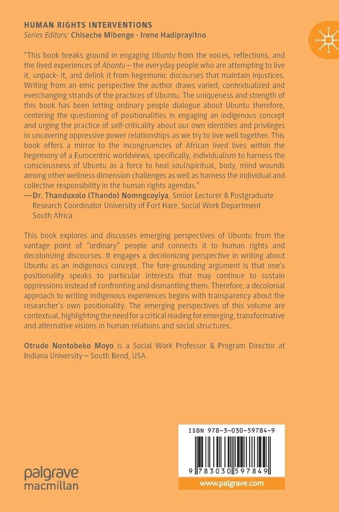 Weitere Ansicht: Africanity and Ubuntu as Decolonizing Discourse | Otrude Nontobeko Moyo