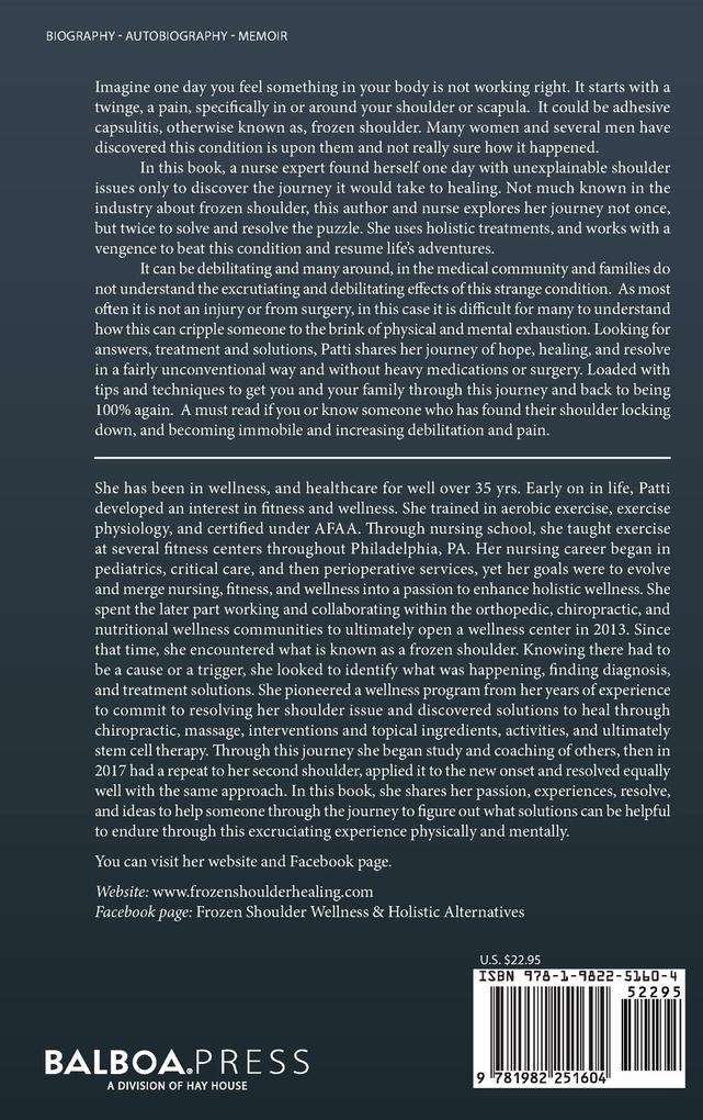 Weitere Ansicht: Frozen Shoulder | Patti Gilliano-McClung MSN RN