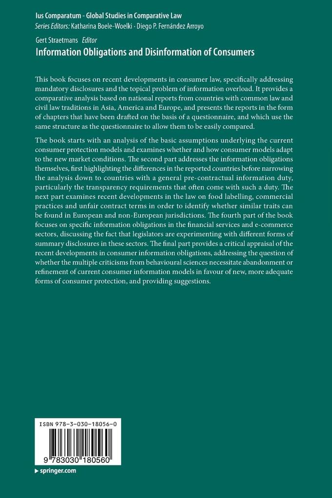Weitere Ansicht: Information Obligations and Disinformation of Consumers