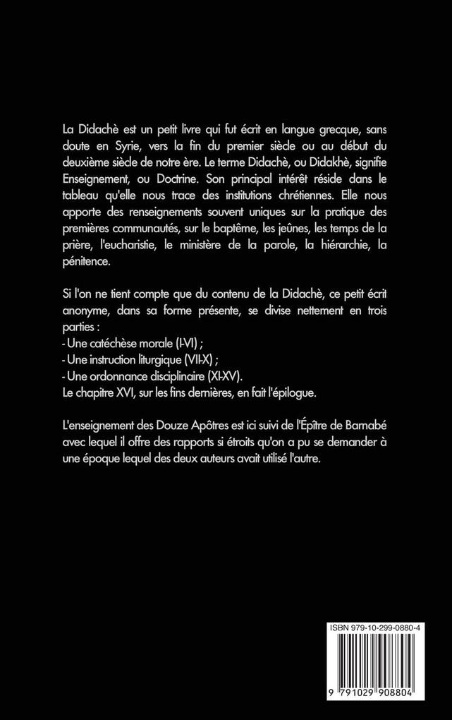 Weitere Ansicht: La Didachè ou l'enseignement des douze Apôtres | Anonyme
