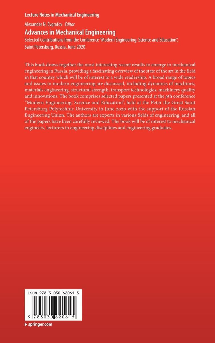 Weitere Ansicht: Advances in Mechanical Engineering