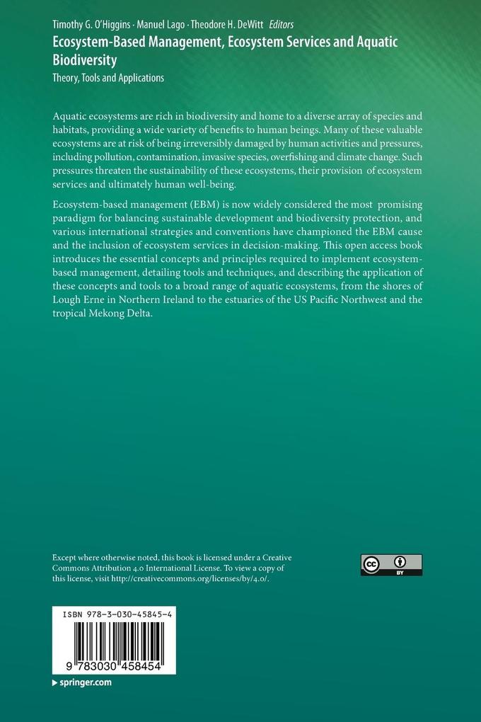 Weitere Ansicht: Ecosystem-Based Management, Ecosystem Services and Aquatic Biodiversity